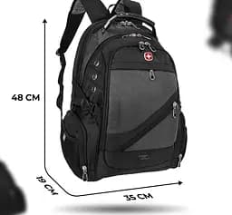 Рюкзак, швейцарський рюкзак, SwissGear 8810, рюкзак туристичний, рюкзак для ноутбука Сірий - мініатюра 6