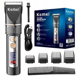 Професійна бездротова машинка для стрижки волосся Kemei KM-5073 тример для бороди та вусів Turbo режим