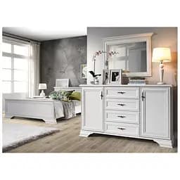 Комплект модульний в спальню ВМК (БРВ) Кентукі N77802 Білий альпійський (BRW-1753)