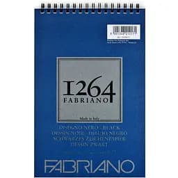 Альбом на спирали для рисунка Fabriano 1264 А5 (14.8х21 см) 200г/м2 20л черный