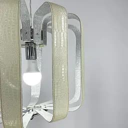 Люстра в корпусі із білої екошкіри Line.F S 1809/1 WT - мініатюра 5