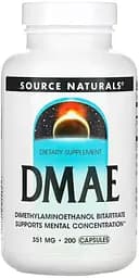 Натуральна добавка Source Naturals DMAE, 200 капсул