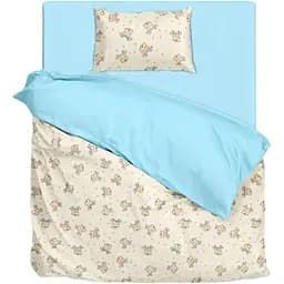 Комплект дитячої постільної білизни OldBro Happy teddy bears, односпальне 105x140 см, бязь Arabeska