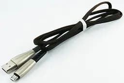 Кабель Dengos PLS-M-PLSK Flat Micro USB Cable 1m Black