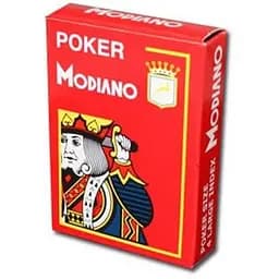 Карти гральні United States Playing Card Company Modiano Poker Cristallo 100% Plastic Jumbo Index (red) (MPC100JR)