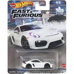 Автомодель Hot Wheels Форсаж Porsche 718 Cayman GT4 белая (HNW46/HKD20)