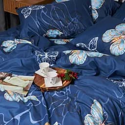 Комплект постільної білизни Moon&Star Микросатин Premium Flutter Dreams Полуторний Євро 160х220 наволочки 2х70х70 - мініатюра 9