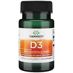 Вітаміни Swanson D3 High Potency Vitamin 1000 IU 30 капсул