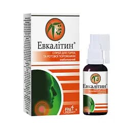 Спрей для горла та ротової порожнини "Евкалітин" знеболюючий, 30 мл