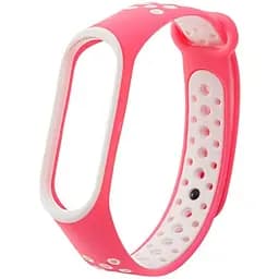 Ремінець Uwatch Replacement Sports Strap for Mi Band 3/4 Pink/White