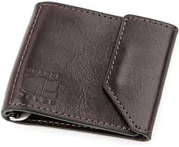 Стильный мужской зажим для денег из кожи GRANDE PELLE 9х8х1 см acs0024445