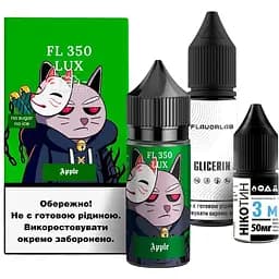 Набір компонентів для самозамісу сольової рідини Flavorlab FL350 LUX 30 мл 0-50 мг Яблуко (16477)