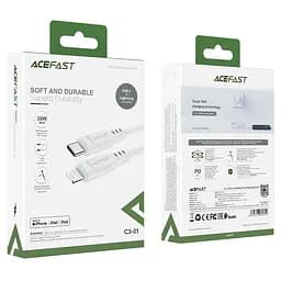 Кабель Acefast C3-01 Type-C to iP 3A 30W TPE TPE connectors білий - мініатюра 2