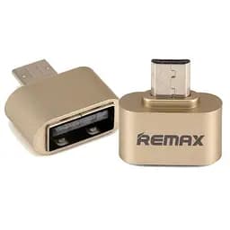 Адаптер Remax MicroUSB USB-перехідник OTG-Micro adapter золотистий - мініатюра 4