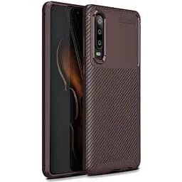 Чехол-накладка iPaky Carbon Fiber Series/Soft TPU Case HuAwei P30 Brown