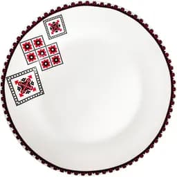 Тарелка S&T Вышиванка красная и черная (30002-004)