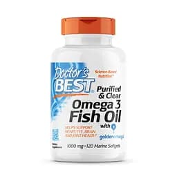 Жирные кислоты Doctor's Best Purified Clear Omega 3 Fish Oil 120 капсул