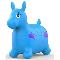 Дитячий гумовий стрибун Metr+ Ослик MS 4163 Іграшка стрибунок для дітей від 12 місяців Синій