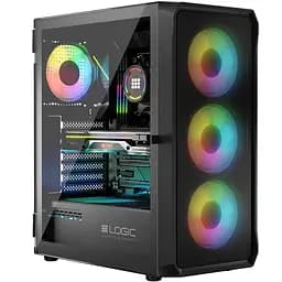 Корпус LogicConcept PORTOS MESH+GLASS ARGB fans 4x120mm BLACK без БЖ ATX