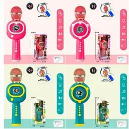 Мікрофон, HY850-52-65-66-E, 23 см, акумулятор, Bluetooth, з музичними та світловими ефектами (В асортименті) - мініатюра 5