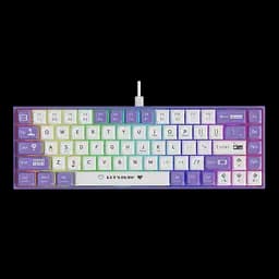 Механічна дротова клавіатура AJAZZ AK680 / Hot-Swap / Brown Switch / White Purple - мініатюра 2