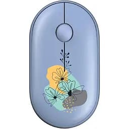 Бездротова миша 2E MF300 FLORA:MALLOW Silent WL BT, синій (2E-MF300WFLORABL)