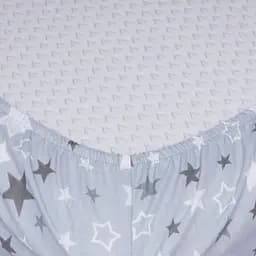 Простирадло на резинці Moon&Star Silver Stars Бязь Gold Люкс 100х200х25 см - мініатюра 2
