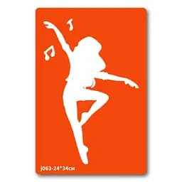 Трафарет для био-тату Балет-2 Fresh Tattoo j063-24*34см, размер 24 х 34см