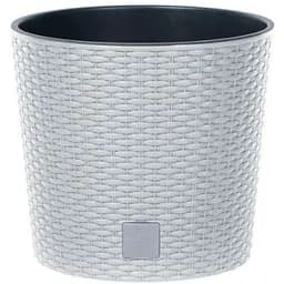 Горщик для квiтiв Prosperplast Rato круглий, з вкладишем 2 в 1, 400 мм, бiлий (79566-449)