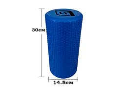 Масажний ролик EasyFit Foam Roller 30 см Синій - мініатюра 2