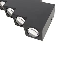 Підсвітка Brille фасадна LED 8W WW IP54 BK (AL-620/8) - мініатюра 6