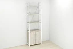 Етажерка 4/60 Ferrum-decor Серії Конект із тумбою 179x60x28 Білий ДСП Сонома (FRD-104494) - мініатюра 2