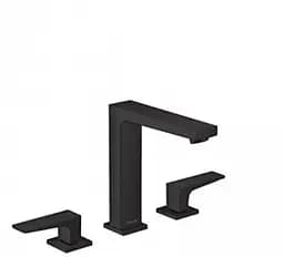 Змішувач Hansgrohe Metropol 160 для умивальника на 3 отвори Matt Black 32515670 Чорний матовий