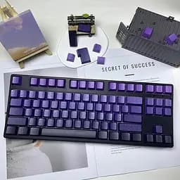 Набір кейкапів PBT Black-Purple Gradient Lines (130+) / OEM-профіль