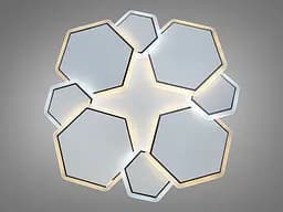 Стельова панель LED Diasha Z186-3WHITE, модель 70W, 3850 лм, IP20, гексагональна, для коридору, вітальні, спальні