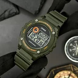 Чоловічий годинник Casio W-216H-3B Темно-Зелений ( AT1141-0120 ) - мініатюра 8