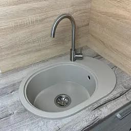 Кухонна мийка Adamant OVALE сахара 610x420x180 мм, з крилом 61 см - мініатюра 2