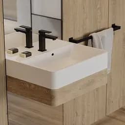 Змішувач для умивальника Omnires Parma black mat (PM7410BL) - мініатюра 2