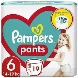 Подгузники Pampers трусики Pants Giant Розмір 6 (14-19 кг) 19 шт (8006540067802)