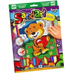 Набор для творчества Danko Toys SandArt SA-02-01…10 фреска из песка Медведь