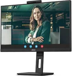 TFT 27" AOC Q27P3QW, QHD, IPS, 75Hz, 2xHDMI, DP, USB-hub, webcam, HAS, Pivot, колонки, чорний - мініатюра 3