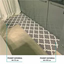 Килимки кухонні набір Lovely Svi 2 шт: 44x74 x1 см та 44 x119 x1см Сірий    - мініатюра 3