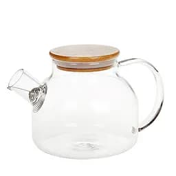 Чайник заварювальний SnT Бочонок, з бамбуковій кришкою, 1 л (32235)