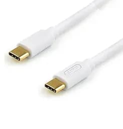 Кабель Type-C – Type-C, 0.8 м, белый, Atcom C03, 60 Вт, 3A (AT-C08)