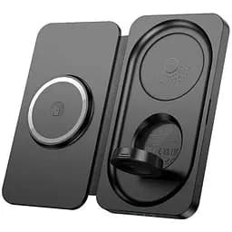 Зарядка Qi HOCO Triumph 3-in-1 travel folding wireless fast charger CQ13 |15W|