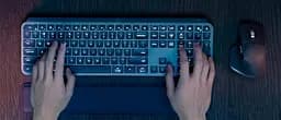 Комплект (клавіатура + миша) Logitech MX Keys S Plus Palmrest Wireless UA Graphite (920-011614) [94354] - мініатюра 8