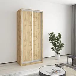 Шкаф-купе двухдверный MebelStar Уни AL 2ДСП 90x60x210 см Дуб тахо (MBS-3497)