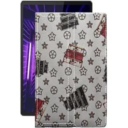 Чехол StatusCASE из экокожи для планшета Lenovo M10 Plus TB-X606F Луи-Витон-белый