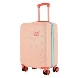 Валіза дитяча Semi Line 20 дюймів (S) дюймів (S) Pink/Blue, ABS пластик, 4 колеса 360°, ручна поклажа, 34 л, для дітей, персиковий/блакитний