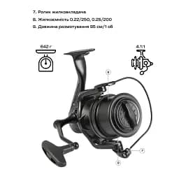 Котушка Brain Apex Carp Big Pit 8000 6+1BB - мініатюра 9